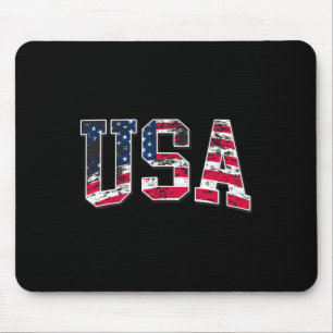 4th Of July Usa Flag Apparel Uni-adults Kids Vinta Mouse Pad