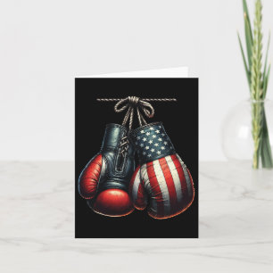 4th Of July Usa Flag Boxing Gloves For Boxer Train Card
