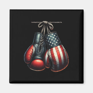 4th Of July Usa Flag Boxing Gloves For Boxer Train Magnet