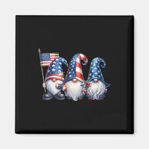 4th Of July Usa Flag Gnomes Patriot Independence D Magnet