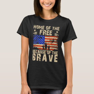 4th Of July Usa Flag   Home Of The Free Because Of T-Shirt