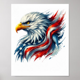 4th Of July Usa Flag Ld Eagle Patriotic Pride Men Poster