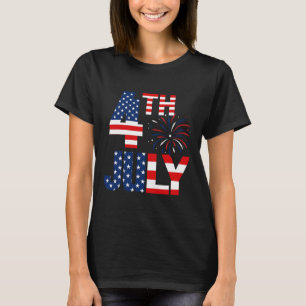 4th Of July Usa Flag Party Patriotic American Inde T-Shirt