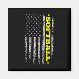 4th Of July Usa Flag Softll Independence Day Tee W Magnet