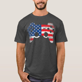 4th Of July USA Flag Video Game Patriotic Video Ga T-Shirt