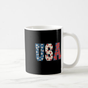 4th Of July - Usa Floral Flowers Coffee Mug