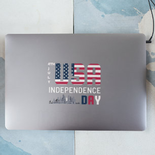 4th of July - USA Independence Day design Square Sticker