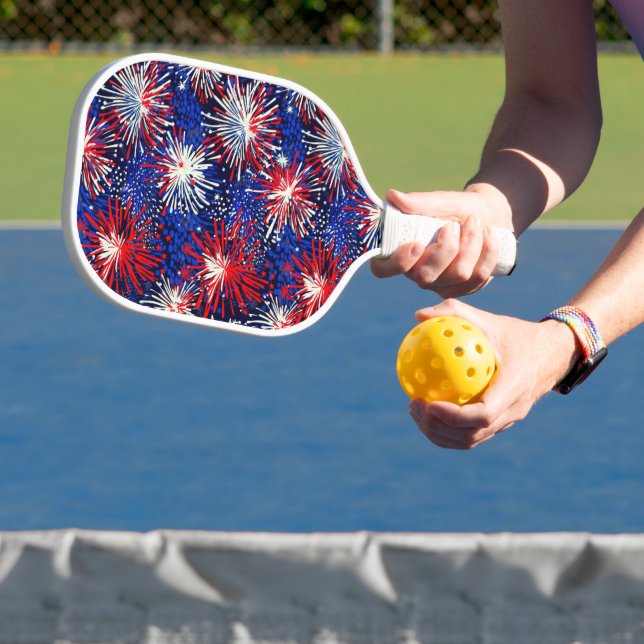 4th of July USA Independence Day Fireworks Pickleball Paddle (Insitu)