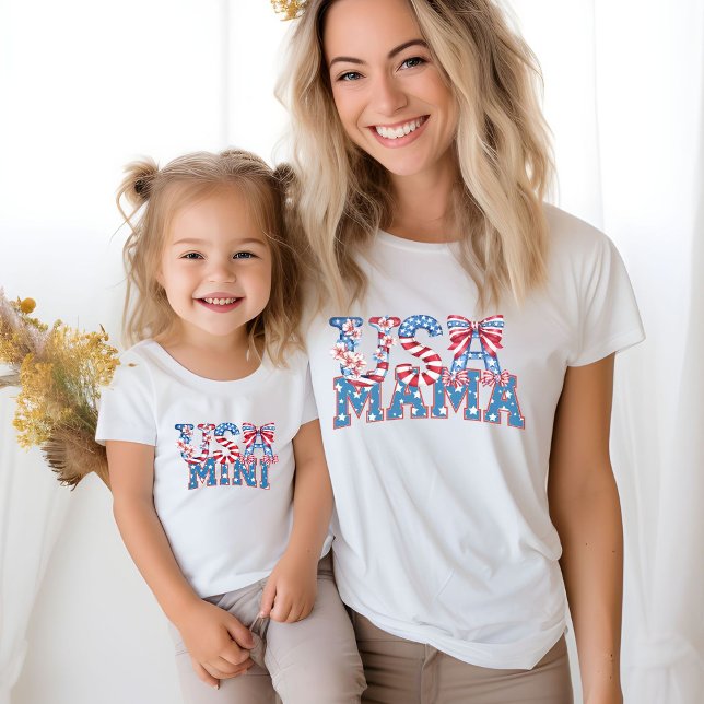 4th of july Usa mama Independence day Birthday  T-Shirt (Creator Uploaded)