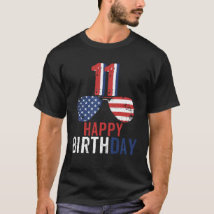 4th of July USA Merica Happy Birthday 11 Years Old T-Shirt
