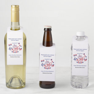 4th of July USA   Realtor Patriotic Celebration  Bottle Tag