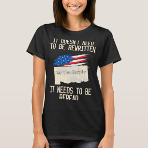 4th of July USA Summer America Flag Constitution T-Shirt