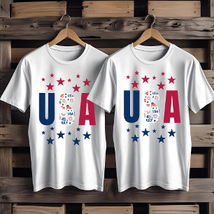 4th of July USA T-Shirt with Stars