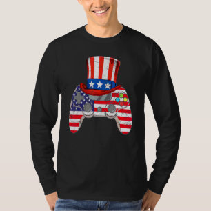 4th Of July Video Game American Flag Uncle Sam Gam T-Shirt