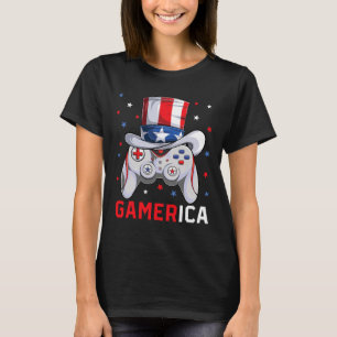 4th Of July Video Game American Flag Uncle Sam Gam T-Shirt