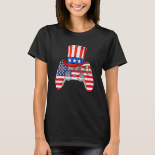 4th Of July Video Game American Flag Uncle Sam Gam T-Shirt