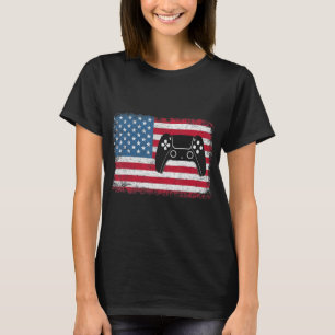4th Of July Video Game Gamer Kids Boys Men USA T-Shirt