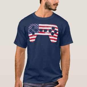 4th of July Video Game Men Boys Gamer T-Shirt