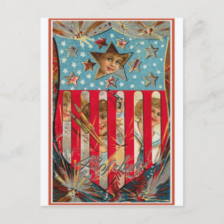 4th of July - Vintage Art Postcard