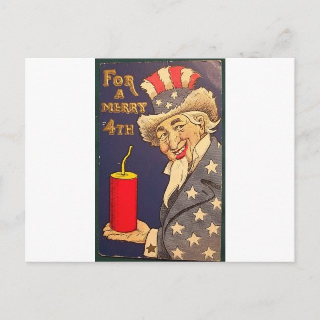 4th of July Vintage Postcard (Front)