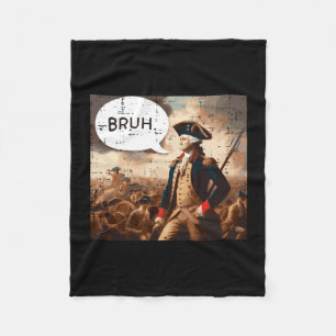 4th of july washington bruh funny meme women men fleece blanket