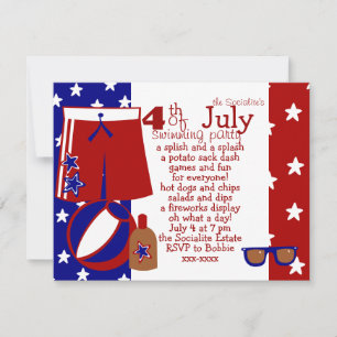 4th of July Water Party Invitation