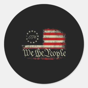 4th Of July We The People American 1776 Old Americ Classic Round Sticker