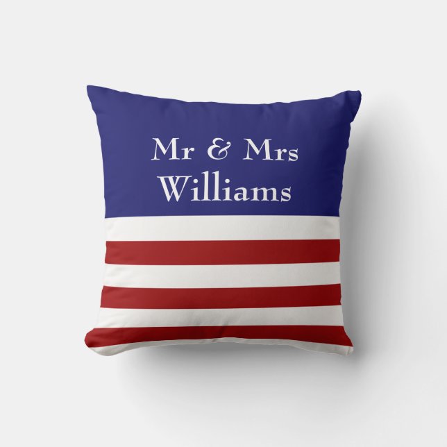4th of July Wedding Pillow (Front)