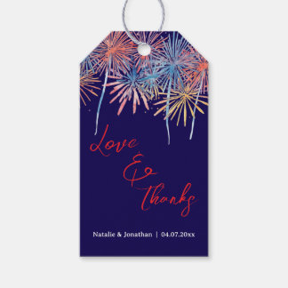 4th of july Wedding Thank You  Gift Tags