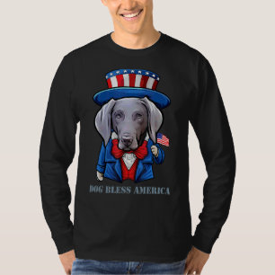 4th Of July Weimaraner Dog Usa American Dog T-Shirt