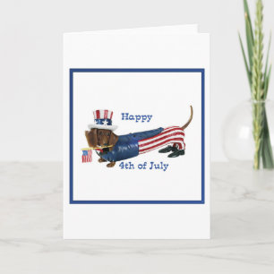 4th of July Wiener Dog Card