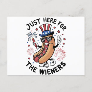 4th Of July Wieners USA American flag Patriotic  Postcard