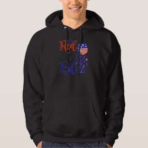 4th Of July Wine Red White And Blue Wine Wine Gla Hoodie