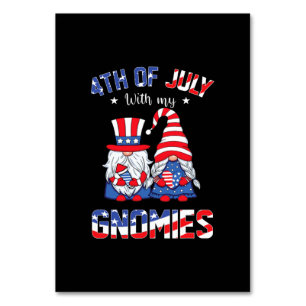 4th Of July With My Gnomies Patriotic Gnome Table Number
