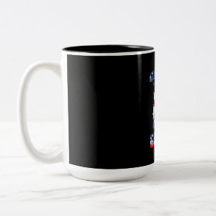 4th Of July With My Gnomies Patriotic Gnome Two-Tone Coffee Mug