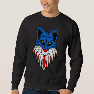 4th Of July Wolf Usa Flag Patriotic   Wolf America Sweatshirt
