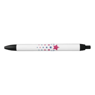 4th of July Women Men Kids Cute USA Patriotic Star Black Ink Pen