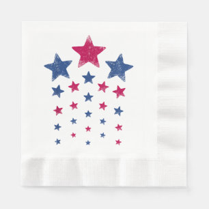 4th of July Women Men Kids Cute USA Patriotic Star Napkin