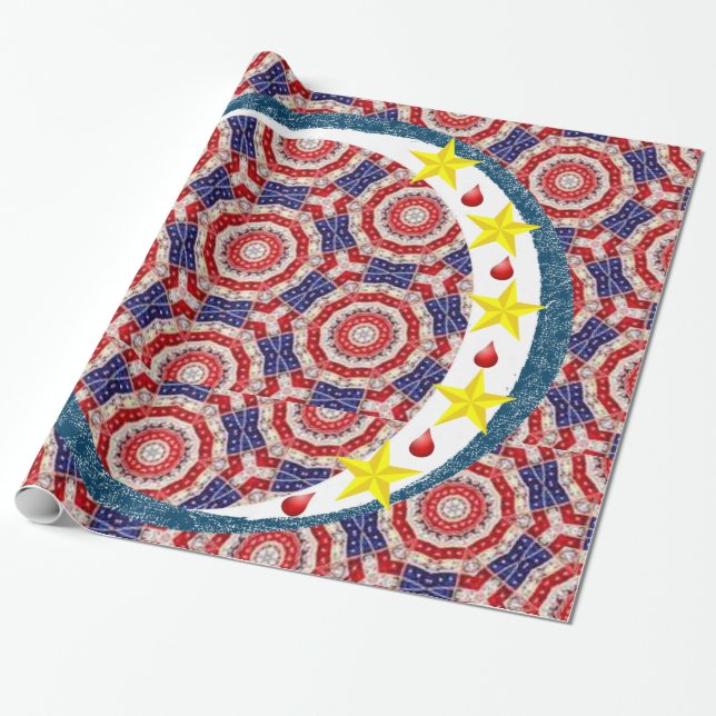 4th of July Wrapping Paper (Unrolled)
