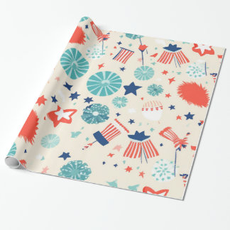 4th of July Wrapping Paper: Patriotic Designs Paper