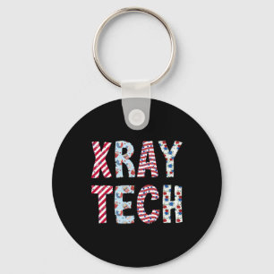 4th Of July X-ray Tech Independence Day American F Key Ring
