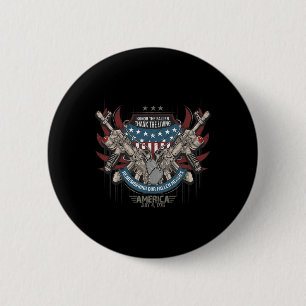 4th Patriotic America Military Veteran Independenc 6 Cm Round Badge