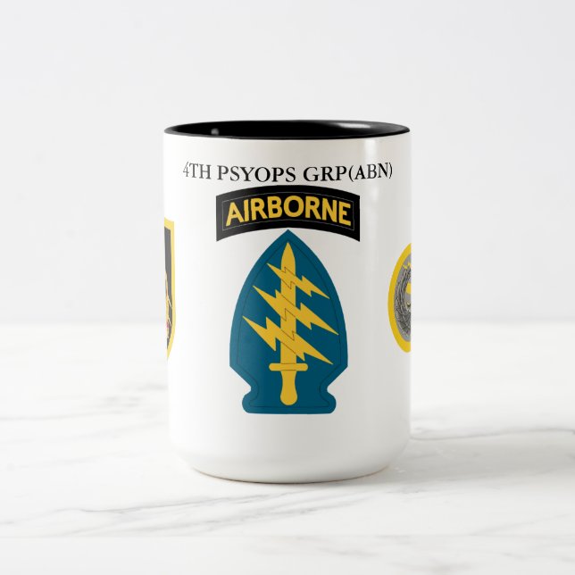 4TH PSYOPS GROUP(ABN)  Two-Tone COFFEE MUG (Center)