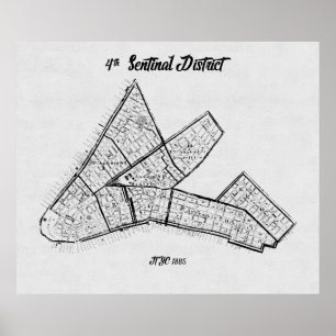 4th Sentinal District, NYC 1885 Poster