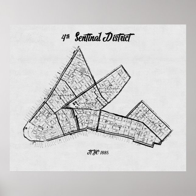 4th Sentinal District, NYC 1885 Poster (Front)