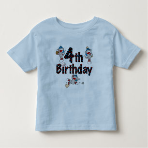 4th Sock Monkey Baseball Birthday Toddler T-Shirt