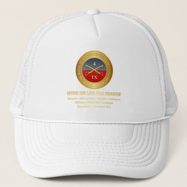 4th Texas Cavalry (battle honours) Trucker Hat (Front)