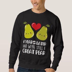 4th Wedding Anniversary Gift Married Couple Pear Sweatshirt