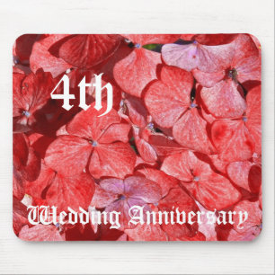 4th wedding anniversary - Hydranga Mouse Pad