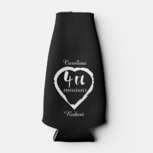 4TH Wedding Anniversary Linen Slik Bottle Cooler
